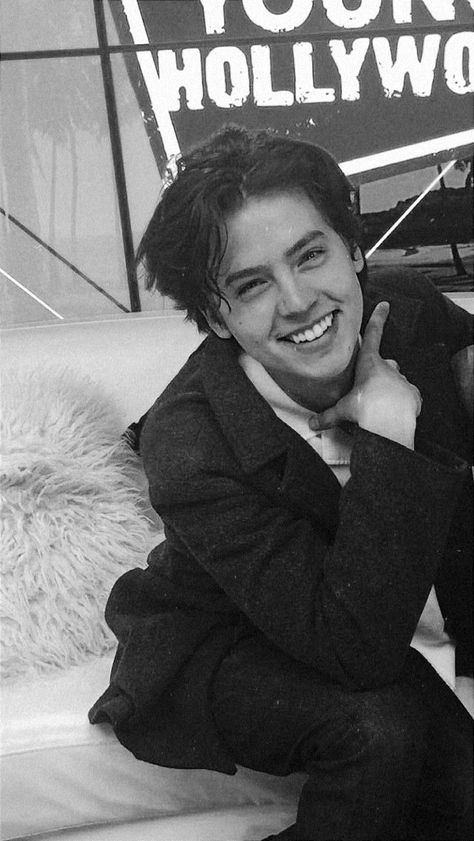 #cole #sprouse #black #and #white #pic #smile Cole Sprouse, Hollywood, Funny, White