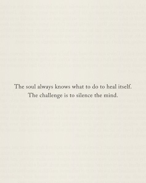 Healing begins when we quiet the chaos and tune into our true essence. So make a point to find moments of stillness, breathe deeply, and listen to your inner voice. #InnerPeace #SoulHealing #Mindfulness #Meditation #HolisticLiving Quieting Your Mind, Living A Quiet Life, A Quiet Life Quotes, Quotes About Meditation, Mental Happiness, Happy Pics, Quiet Quotes, A Quiet Life, Quiet Mind