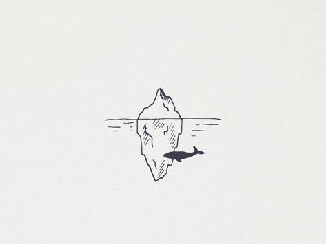 Minimalistic Iceberg Oregon Coast Tattoo, Psychology Tattoo, Tattoo Avant Bras, Island Tattoo, Lighthouse Tattoo, Whale Design, Angel Tattoo Designs, Doodle Tattoo, Парные Тату