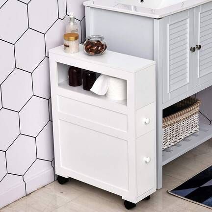 Narrow Bathroom Storage, Tiny Bathroom Storage, Over The Toilet Storage, Bathroom Storage Units, Bathroom Tall Cabinet, Narrow Bathroom, Over The Toilet, Bathroom Floor Cabinets, Bathroom Drawers