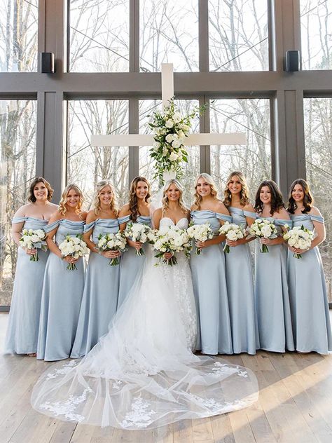 Elegant Off Shoulder A-line Light Blue Bridesmaid Dresses Online, BG39 – RomanBridal Light Blue Bridesmaid Dresses, Light Blue Bridesmaid, Line Light, Future Wedding Plans, Bridesmaid Dresses Online, Theme Color, Blue Bridesmaid Dresses, Ținută Casual, Blue Bridesmaids