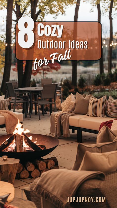 Transform your outdoor space into a fall haven with these cozy, modern ideas. From warm lighting and plush blankets to fire pits and autumn-themed decor, create the perfect retreat for those crisp evenings. Discover all the details and make your outdoor area the envy of your neighborhood. Read more and follow for inspiration! #OutdoorLiving #FallVibes #CozySpaces #ModernDesign Fall Outdoor Decorating, The Holy Trinity, Cozy Outdoor, Garden Fire Pit, Outdoor Decorating, Fall Outdoor Decor, Fall Outdoor, Fire Pits, Holy Trinity