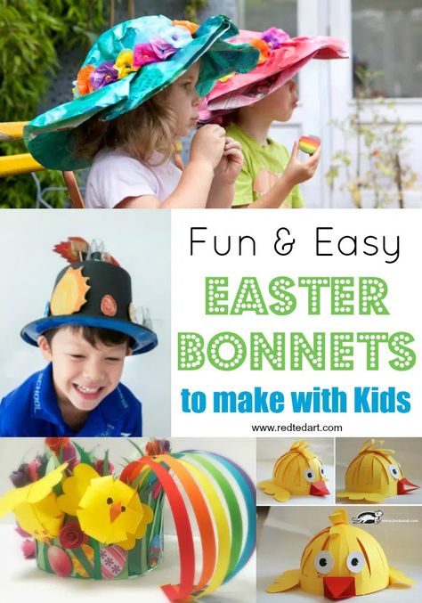 Easy Easter Bonnet Craft Ideas for Kids and Preschoolers - Red Ted Art - Make crafting with kids easy & fun Boys Easter Hat, Easter Bonnets For Boys, Easter Bonnet Competition, Easter Bonnet Ideas, Easter Religious Crafts, Easter Hat Parade, Easter Bonnets, Easter School, Crafts By Season