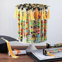 Teacher Graduation Party, Graduation Candy Table, Teacher Graduation, Graduation Party Foods, Pre K Graduation, Graduation Candy, Graduation Party Planning, Graduating Teacher, Graduation Party Favors