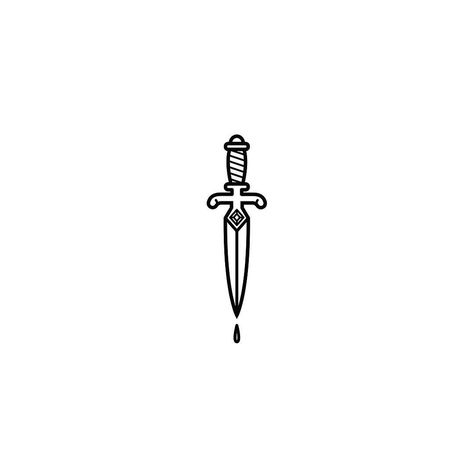 lil dagger for fun #tattoo #dagger #icon Simple Dagger Tattoo, Stick Poke Tattoo, Fun Tattoo, Knife Tattoo, Hawaiian Tattoo, Doodle Tattoo, Dagger Tattoo, Poke Tattoo, Tattoo Flash Art