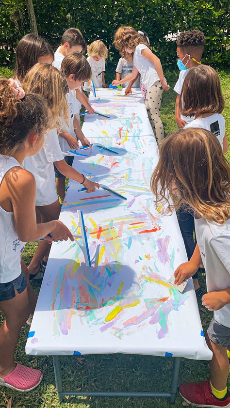 Picnic Activities, Kids Picnic, Kids Art Class, Baby Painting, Daycare Activities, Drawing Activities, Art Activity, 1st Year, Classroom Crafts