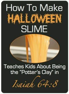 Halloween Sunday School Crafts, Halloween Bible Lesson, Fall Sunday School Lessons, Halloween Sunday School, Halloween School Activities, Youth Sunday School Lessons, Free Sunday School Lessons, Sunday School Object Lessons, Halloween Slime