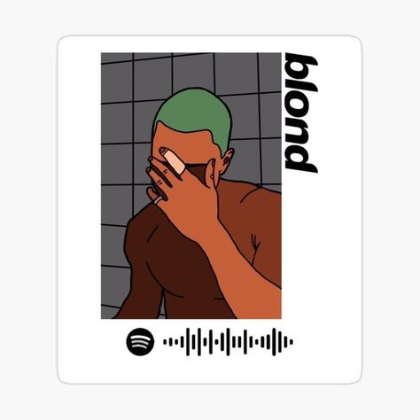 Pin by Bia Ant. on Stickers | Vinyl art paint, Album art design, Small canvas art Frank Ocean Spotify, Ironic Art, Vinyl Art Paint, Ocean Drawing, Fall Canvas Painting, Celebrity Prints, Spotify Code, Cool Album Covers, Canvas Art Projects