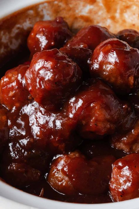 Cranberry Jalapeno Meatballs - Mandi of the Mountains Cranberry Jalapeno Meatballs, Jalapeno Meatballs, Coconut Poke Cake, Fall Crockpot, Coconut Poke Cakes, Cranberry Jalapeño, Cranberry Meatballs, Easy Cranberry Sauce, Crockpot Dinner Recipes