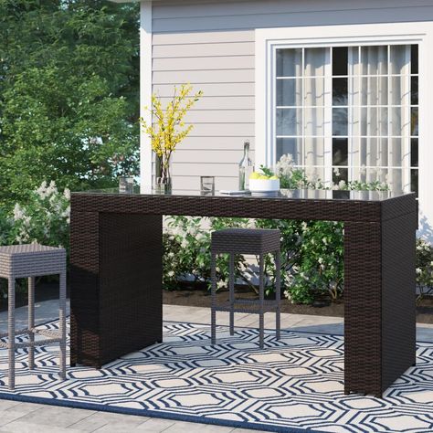 Patio bar set