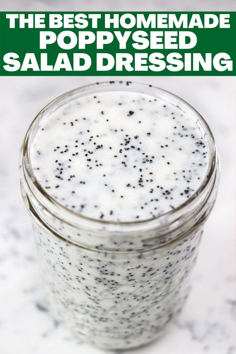 Homemade Jalapeno Ranch Dressing, Homemade Poppyseed Dressing, Poppy Seed Salad Dressing, Poppyseed Dressing Recipe, Poppyseed Salad Dressing, Sweet Salad Dressings, Poppy Seed Salad, Meat Marinades, Sweet Dressing