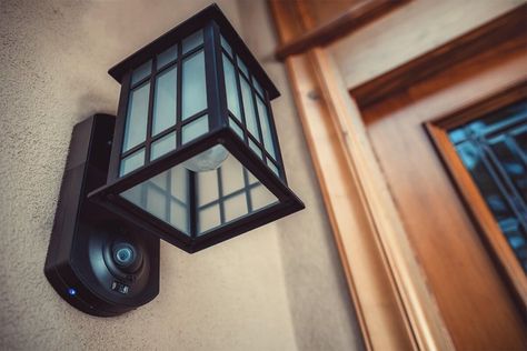 Porch Light With Hidden Camera: Kuna Security Camera Light Matching Lamps, Security Camera Hidden, Outdoor Security Lighting, Home Security Tips, Diy Home Security, Wireless Home Security Systems, Best Home Security, Security Equipment, Wireless Home Security