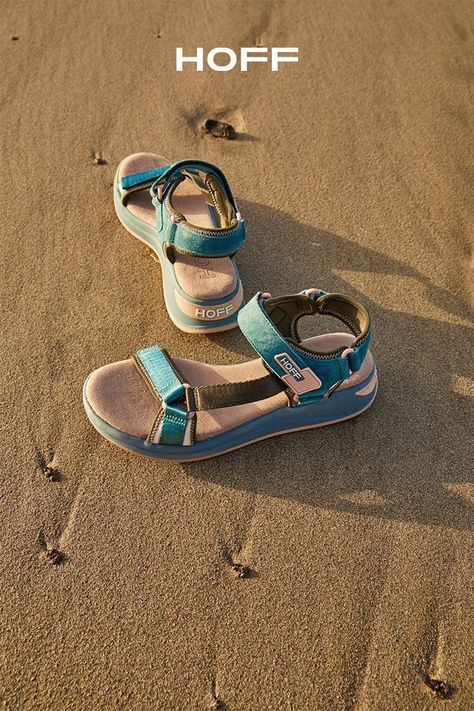 We bring you utterly cute yet ultimately functional sandals that capture the adventurous vibe of the islands. Discover the latest fashion footwear from HOFF to the world. The collection features eight eight paradise islands. From Bora Bora to Ibiza, explore the designs these places offer. They make everyone’s favorite destination for a reason. The best sandals are suited for every reemergence occasion. Island is perfect for walking around the cit Footwear Photoshoot, Shoes Campaign, Camping Shoes, Street Beat, Shoes Ads, Spring Outdoor, Outdoor Shoot, Shoes Photography, Summer Sneakers