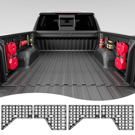 PRICES MAY VARY. Fitment: The side bed molle panels are perfectly compatible with 2019 2020 2021 2022 2023 2024 Chevy Silverado/GMC Sierra(NOT compatible with GMC Sierra Carbon Pro model).They will fit the original truck well.Note:they ONLY fit 5'8'' bed!!!Please confirm the size before purchasing. Premium Material: The truck molle panels are made of high-strength carbon steel which can withstand up to 300 lbs and will not deform even when an adult stands on it. They can be used for a long time. 2020 Chevy Silverado 1500, Chevy Colorado Accessories, Gmc Sierra 1500 Accessories, Silverado 1500 Accessories, Gmc Truck Accessories, 2024 Chevy Silverado, Chevy Silverado Accessories, Chevy Silverado Z71, Silverado Accessories