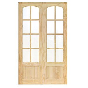 Wickes Newland Glazed Pine 8 Lite Internal French Doors - 1981mm x 1170mm Futuristic Mansion, Exterior Sliding Glass Doors, Folding Doors Exterior, Arched French Doors, Interior Double French Doors, Replacing Front Door, Hanging Barn Doors, French Window, Internal French Doors