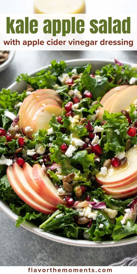 Kale Salad Dressing, Kale Apple Salad, Creamy Kale, Apple Salad Recipe, Fluffy Quinoa, Autumn Salad Recipes, Side Salads, Make Ahead Salads, Apple Salad Recipes