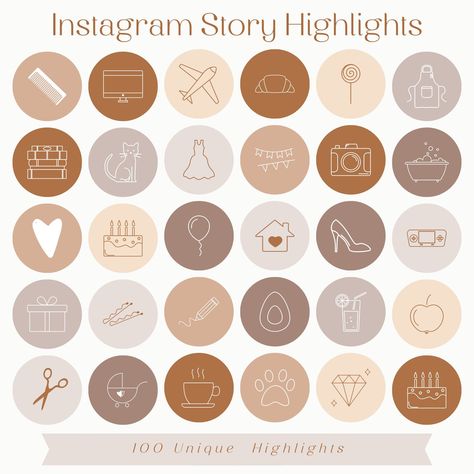 Boho Instagram Highlight Covers - create beautiful highlight covers for your Instagram profile with these neutral and earthy tones. #boho #instagram #highlightcovers #neutral Food Highlight Instagram, Boho Icons, Making Money On Instagram, Unique Icons, Rose Gold Highlights, Logo Design Agency, Boho Instagram, Bios Para Instagram, Insta Highlights