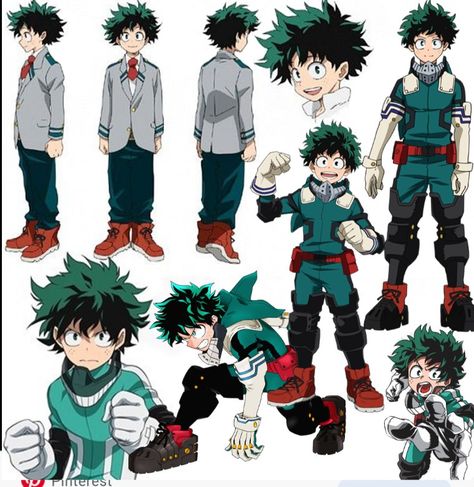 Izuku Midoriya Reference, Deku Reference Drawing, Mha Character Reference, Bakugou Reference Sheet, Deku Reference Sheet, My Hero Academia Art Style Reference, Deku Character Sheets, Deku Poses Reference, All Might Character Sheet