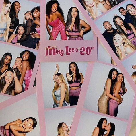 cherry blush on Instagram: “photo booth pics hit different 📸✨” Ming Lee Simmons, Y2k Birthday Party, 2000s Theme, Ming Lee, Its My Bday, 2000s Party, 21st Bday Ideas, 25th Birthday Parties, Bday Party Theme