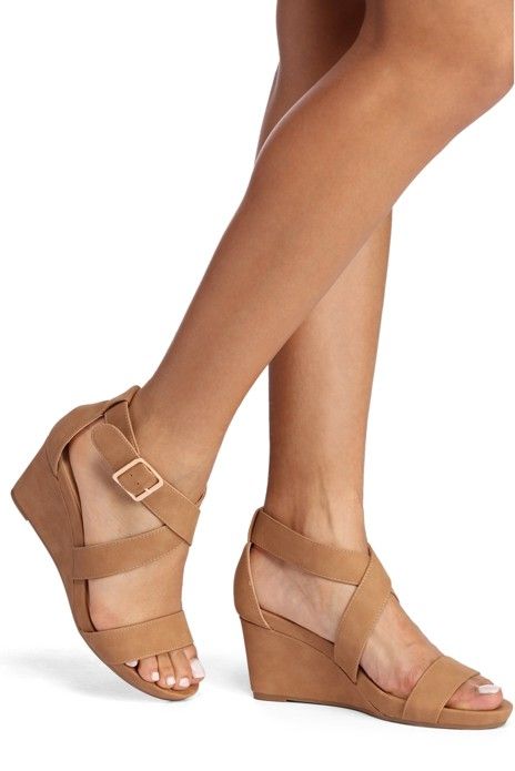 Wedges For Work, Womens Wedge Sandals, Nude Wedge Sandals, Wedge Heels Outfit Dress, Wedge Footwear, Wedge Sandals Outfit, Low Wedge Heels, Split Nails, Comfortable Wedges Sandals