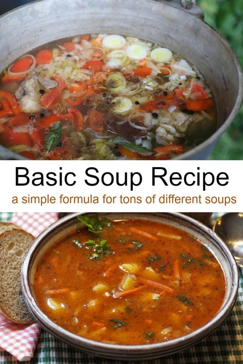 Basic Soup Recipe, Soup Base Recipe, Easy Homemade Soups, Homemade Soups, Soup Ideas, Quick Soup, Recipe Soup, Quick And Easy Soup, Homemade Soup Recipe