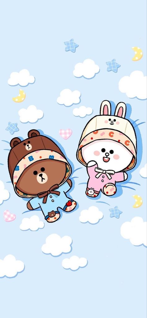 Brown And Cony Wallpapers, Line Friends Wallpaper Iphone, Cony Brown Wallpapers, Cony Wallpaper, Line Friends Wallpaper, Chihiro Y Haku, Teddy Bear Wallpaper, Cartoon Love Photo, Cute Panda Wallpaper