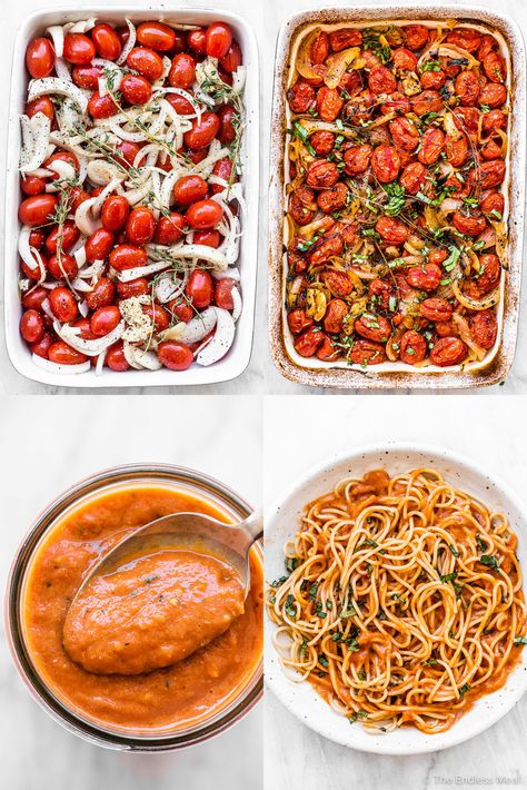 Cherry Tomatoes And Pasta, Baked Tomato Pasta, What To Do With Cherry Tomatoes, Roasted Cherry Tomato Sauce, Canning Pantry, Light Pasta Recipes, Cherry Tomato Pasta Sauce, Tomatoes Soup, Tomato Sauce Pasta