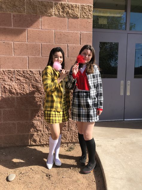 Clueless Halloween Costume Trio, Sunny And Cher Costume, Dionne Clueless Costume, Cher And Dionne Costume, As If Clueless, Dionne Clueless, Cher Costume, Cher And Dionne, Best Friend Costumes