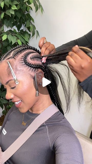 Tali Moses on Instagram: "Let me help you get it together ❤️  @lolaa.foxx   Book under 8 braids with a freestyle add on   #freestylebraids #stitchbraids #feedinbraids #art #fyp #hairstylist #hairart #nychairstylist #nycbraids #nycbraider #nycbraidingsalon #braidinspo #braiding" 8 Stitch Braids, Freestyle Stitch Braids, 8 Braids, Men Cornrows, Men Braids, Get It Together, Braided Prom Hair, French Braid Hairstyles, Wacky Hair Days