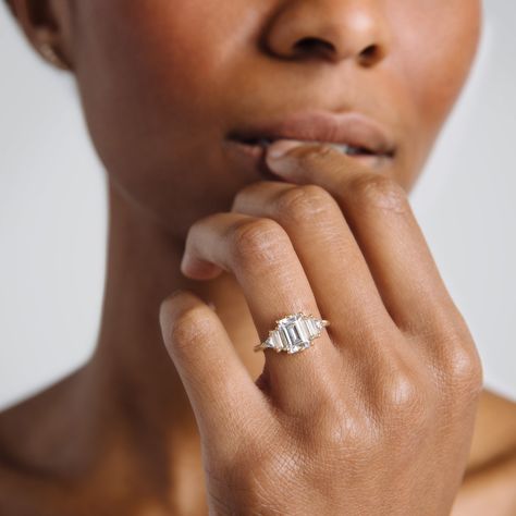 Vintage Style Rings | Anna Sheffield | White Diamond Theda Ring – Anna Sheffield Jewelry Anna Sheffield, Elegant Rings, Vintage Style Rings, Pink Morganite, Grey Diamond, Silent Film, Champagne Diamond, Three Stone Rings, Yellow Diamond