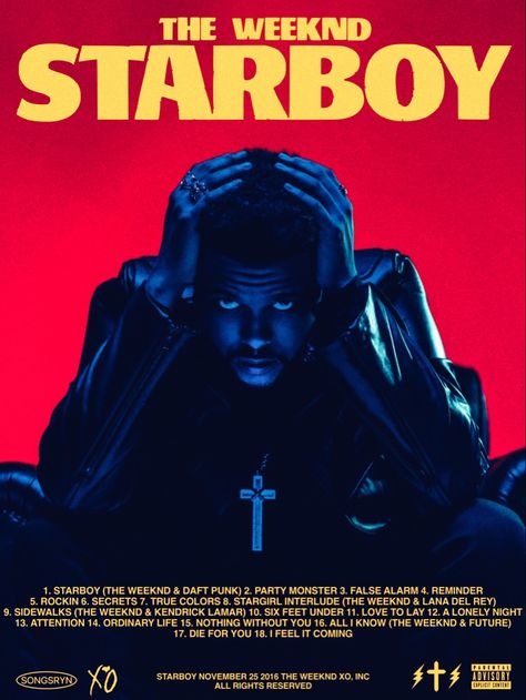 The Weekend Starboy Poster, Starboy Poster Vintage, Music Poster Design Wallpaper, The Weeknd Poster Starboy, Posters For Room The Weeknd, Poster For Dorm Room, Room Posters The Weeknd, The Weeknd Posters In Room, The Weeknd Album Cover Poster