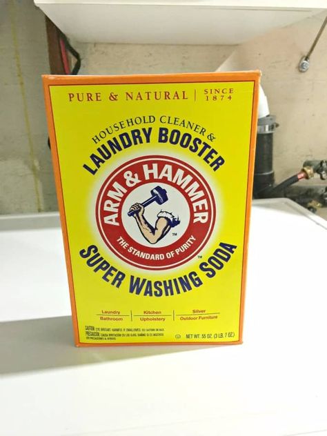 Arm & Hammer Laundry Detergent, Arm And Hammer Diy Laundry Detergent, Diy Wood Floor Cleaner, Arm And Hammer Super Washing Soda, How To Whiten Clothes, Diy Floor Cleaner, Stain Remover Clothes, Laundry Detergent Recipe, Laundry Booster