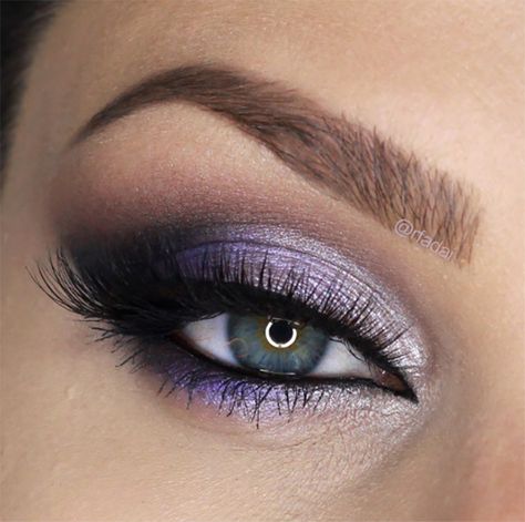 lilac purple smokey eye ~  we ❤ this! moncheribridals.com Lilac Eye Makeup, Maquillage Pin Up, Lilac Eye, Pageant Makeup, Purple Smokey Eye, Purple Eye Makeup, Wedding Day Makeup, Purple Makeup, Smink Inspiration