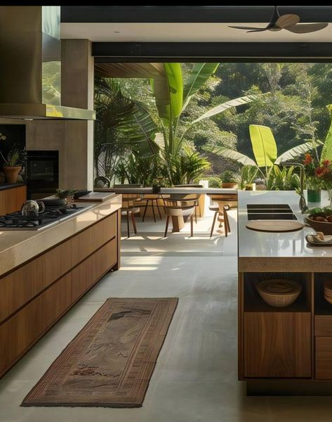 Contemporary Architecture Interior, Melbourne Interior Design, Jungle House Aesthetic, Modern Balinese House, Balinese House Design, Modern Tropical House Interior, Modern Balinese Interior, Contemporary Tropical House, House Inspo Modern