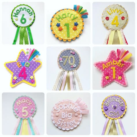 Birthday Badges Diy, Badge Ideas, Badges Diy, Class Activity, Birthday Badge, Fabric Cards, Needlework Embroidery, Birthday Month, Art Textile