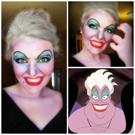 Ursula Halloween Makeup Ursula Makeup, Little Mermaid Makeup, Carnaval Make-up, Make Up Diy, Ursula Costume, Halloween Make-up Looks, Halloween Decor Diy, Carnaval Costume, Halloween Makeup Inspiration