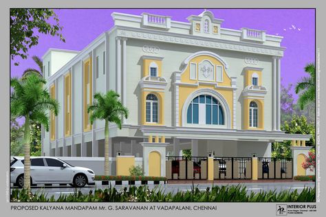 Kalyana mandapam @ vadapalani Chennai Marriage Hall Elevation, Marriage Hall, Convention Hall, Wedding Hall, Bungalow House, Bungalow House Design, Modern Houses, House Designs, Luxury Villa