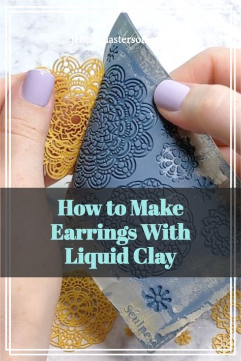 Learn how to make cute earrings with liquid polymer clay! This easy DIY tutorial will walk you through the supplies you need and the steps to follow to make stunning clay earrings. I used a Mandala style mold, but you could use another shallow silicone mold to create a different look for your accessories. Clay Earrings Molds, How To Use Liquid Polymer Clay, How To Start Making Clay Earrings, Liquid Clay Earrings, Liquid Polymer Clay Jewelry, Liquid Polymer Clay Earrings, Liquid Polymer Clay Tutorial, Best Clay For Earrings, Clay Earing Idea