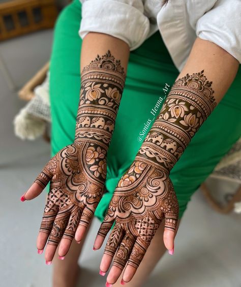 When bride request lots of Thick floral work with baby elephants 🪷 🐘🤍 @sonias_henna_art . What is your favourite part of this ? #lotusflowers #elephant . Mehendi Design Bridesmaid, Bridesmaid Mehandi Design, Mehendi Designs For Hands Elephant, Bridal Mehndi Designs Elephant, Mehndi Designs With Elephants, Henna Tattoo Designs Elephant, Floral Henna Designs Bridal, Elephant Mehandi Designs, Elephant Mehendi Design Bridal