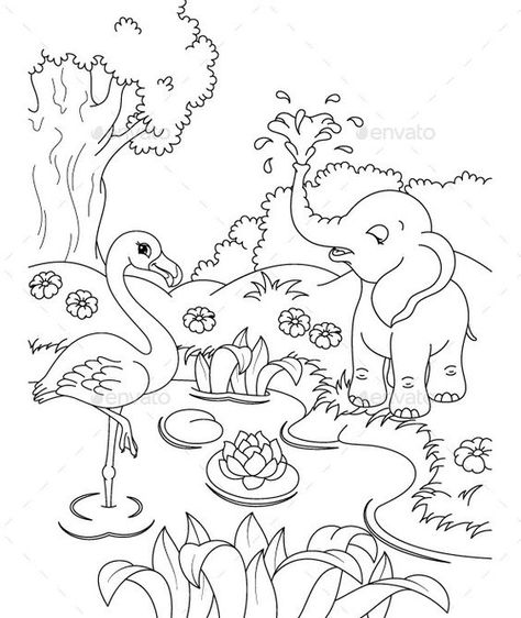 Nature Worksheets, Nature Drawing For Kids, Nature Coloring Pages, Coloring Pages Nature, Preschool Coloring Pages, Dinosaur Coloring Pages, Batman Wallpaper, Animal Coloring Books, Nature Drawing