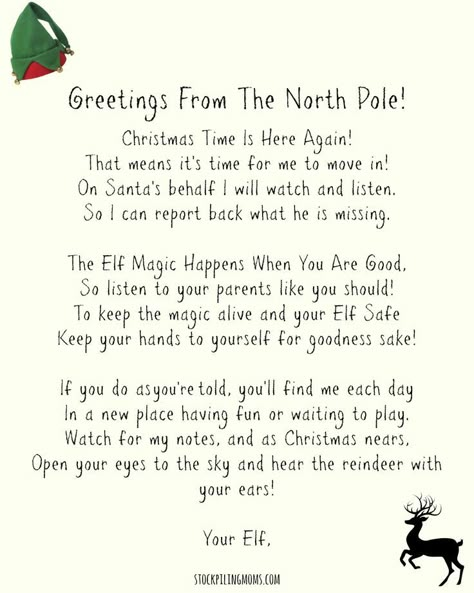 Elf On A Shelf Welcome Letter (Free Printable) to use when your Elf on the Shelf arrives!: Elf On Shelf Letter, Elf On The Shelves, Welcome Back Letter, Elf On The Shelf Arrival, Elf Letters, Welcome Letter, Elf Magic, Elf Props, Elf Fun