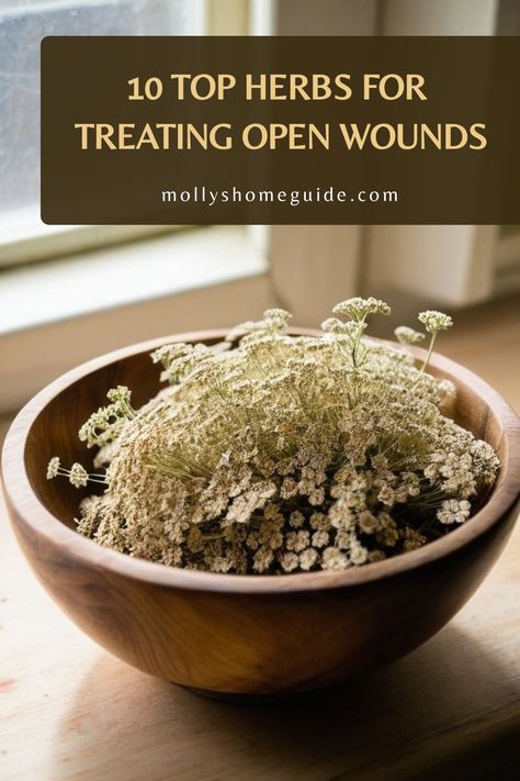 Discover the power of herbal remedies for open wounds and wound healing. Explore the benefits of using calendula tincture, comfrey, yarrow, and other wound healing herbs to promote natural wound care. Herbal creams offer soothing relief while herbal astringents aid in the healing process. Enhance your knowledge of herbal wound care with these effective herbal treatments for wounds. Embrace the wonders of nature's healing properties with calendula for wounds and unlock the potential of herbal wou Wound Healing Herbs, Healing Herbs Medicine, Calendula Tincture, Natural Wound Care, Herbal Medicine Cabinet, Herb Tinctures, Herbal Medicine Recipes, Wild Food Foraging, Herbal Remedies Recipes