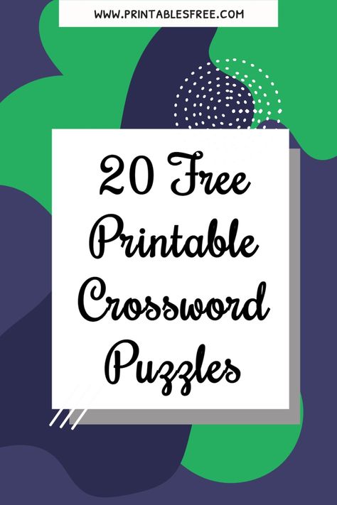 Printable Crossword Puzzles ► Multiple Crosswords ► Crossword Templates, Crosswords for Kids ► Make your Daily Crossword with our Free Crosswords ► The files will be available to download at our website Free Crossword Puzzles For Adults, Crossword Puzzles For Adults, Crosswords For Kids, Crossword Puzzles For Kids, Hard Mazes, Free Printable Crossword Puzzles, Word Puzzles For Kids, Printable Crossword Puzzles, Worksheets For Grade 3