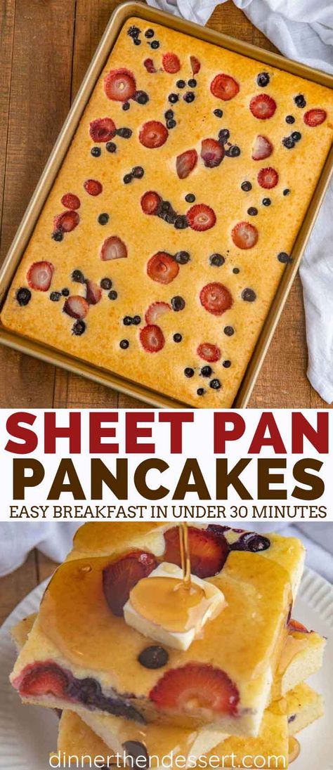 Pancakes For A Crowd, Homemade Pancake Batter, Oven Breakfast, Sheet Pan Pancakes, Pan Pancakes, Make Pancakes, Homemade Pancakes, Pancakes Easy, Think Food