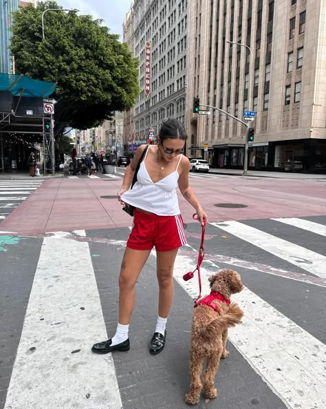 how @eliannaarvizu styles the standard basketball shorts ❤️🤍 shop her #ootd now at the link in bio! Track Shorts Outfit, Adidas Shorts Outfit, Basketball Shorts Outfit, Adidas Shorts Women, Summer Shorts Outfits, Adidas Track Pants, Look Short, Shorts Outfits, Adidas Outfit