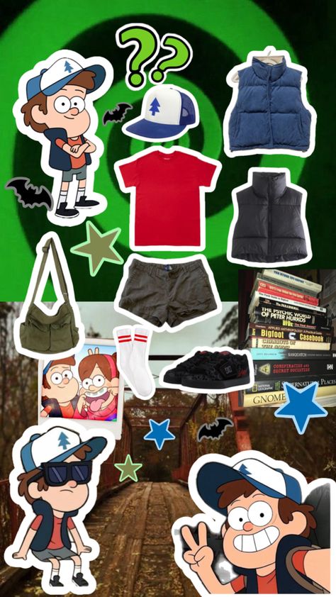 Pieces for a dipper pines Halloween costume Dipper Cosplay, Dipper Pines, Secret Society, Gravity Falls, Halloween Costume, Halloween