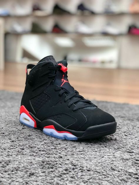 Follow for more Jordan 6 colourways: #airjordan #airjordan6 #jordan6 #jordans #jordaninfrared #jordanshoes Jordan 6 Black, Jordan Retro 7, Pretty Sneakers, Jordan Retro 6, Black Men Fashion Casual, Nike Air Jordan 6, Black Jordans, Shoes Sneakers Jordans, Best Shoes For Men