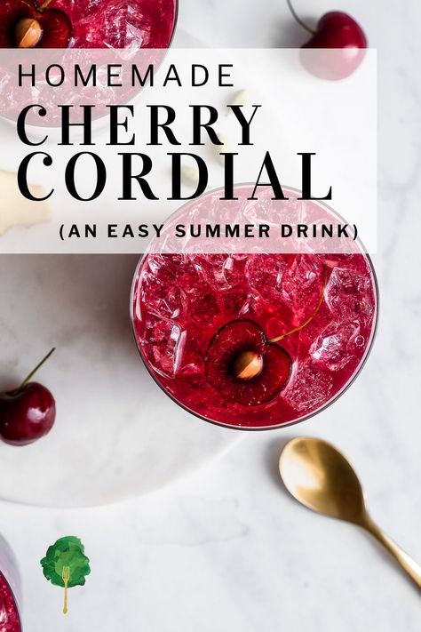 Summery, sweet, and with the faintest touch of spice, this cherry cordial tastes lovely when swirled into sparkling water and served over ice. It's simple to make, and you can leave the pits in the cherries, too. Lemon Water Health Benefits, Lemon Water Before Bed, Cordial Recipe, Lemon Juice Benefits, Drinking Vinegar, Cherry Cordial, Hot Lemon Water, Touch Of Spice, Lemon Health Benefits