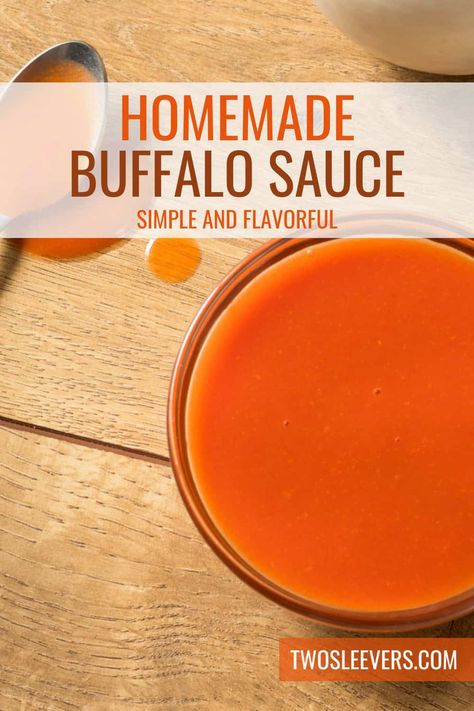 Homemade Buffalo Sauce Recipe | Tangy and Great for Wings Easy Homemade Buffalo Sauce, Buffalo Sauce Recipe, Shredded Buffalo Chicken, Baked Teriyaki Chicken, Wing Sauce Recipes, Chicken Wing Sauces, Homemade Buffalo Sauce, Crispy Chicken Tenders, Buffalo Wing Sauce