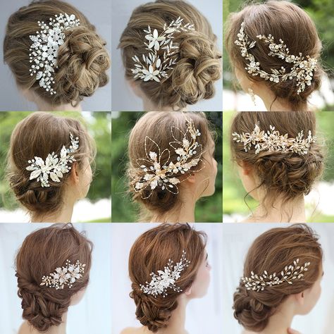 Headband Wedding Hair, Clip Headband, Flower Bridal Hair, Bridal Hair Accessories Flower, Hair Accessories Tiara, Bridal Hair Combs Pearl, Wedding Headpieces, Tiara Headband, Hair Comb Clips